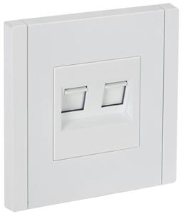 Розетка компьютерная 2-м RJ45 кат.5E FORTE&PIANO FP233 бел. IEK FP-K20-1-K01