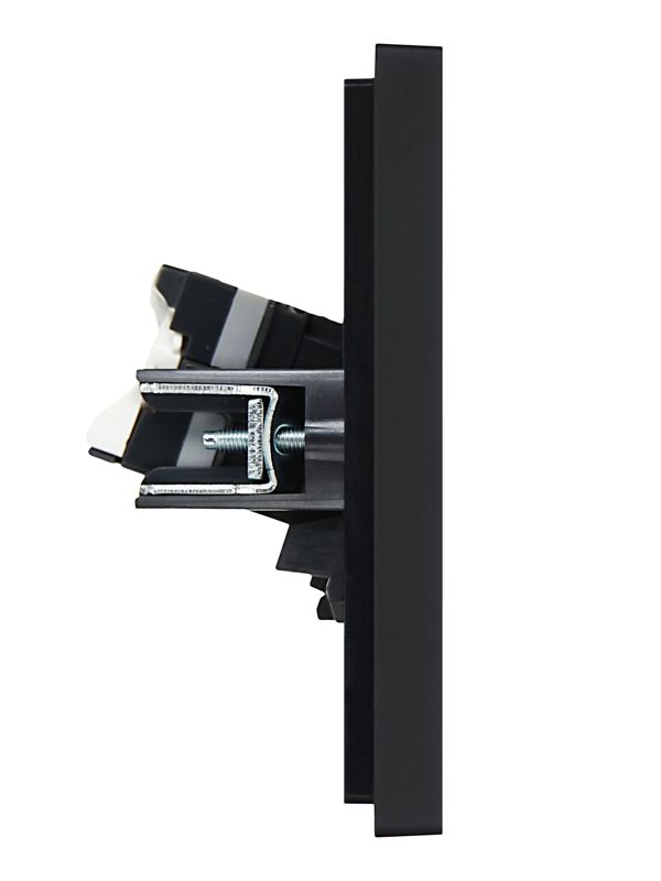 Розетка компьютерная 2-м RJ45 кат.5E FORTE&PIANO FP133 черн. IEK FP-K20-1-K02