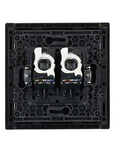 Розетка компьютерная 2-м RJ45 кат.5E FORTE&PIANO FP133 черн. IEK FP-K20-1-K02
