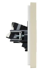 Розетка компьютерная 2-м RJ45 кат.5E FORTE&PIANO FP433 ваниль IEK FP-K20-1-K10