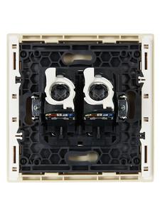 Розетка компьютерная 2-м RJ45 кат.5E FORTE&PIANO FP433 ваниль IEK FP-K20-1-K10