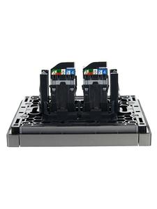 Розетка компьютерная 2-м RJ45 кат.5E FORTE&PIANO FP533 сталь IEK FP-K20-1-K46