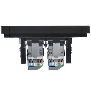 Розетка компьютерная 2-м FORTE&PIANO FP133M RJ45 кат.5E черн. IEK FP-K20-1-M-K02