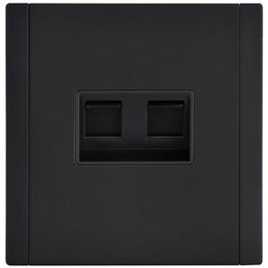 Розетка компьютерная 2-м FORTE&PIANO FP133M RJ45 кат.5E черн. IEK FP-K20-1-M-K02