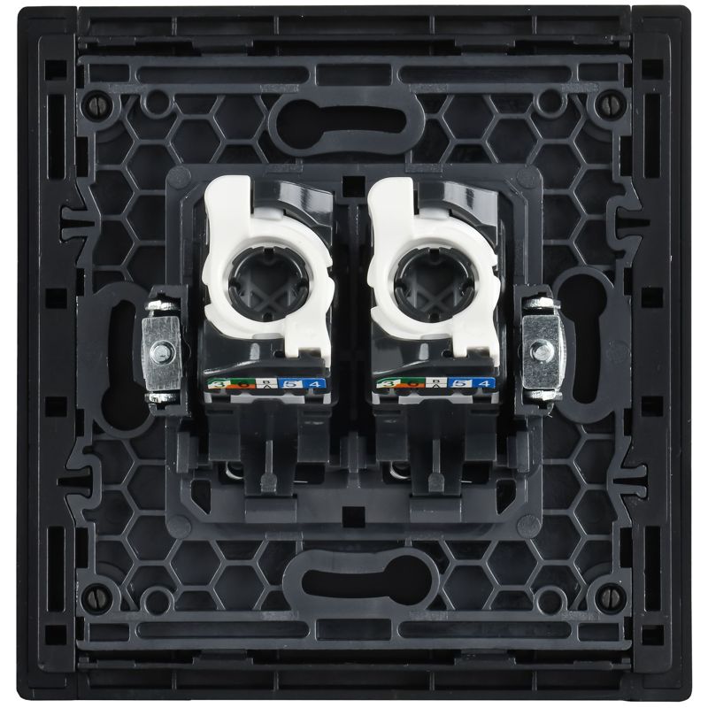 Розетка компьютерная 2-м FORTE&PIANO FP133M RJ45 кат.5E черн. IEK FP-K20-1-M-K02