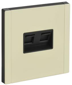 Розетка компьютерная 2-м СП FORTE&PIANO FP833M RJ45 кат.5E IP20 сл. кость IEK FP-K20-1-M-K41
