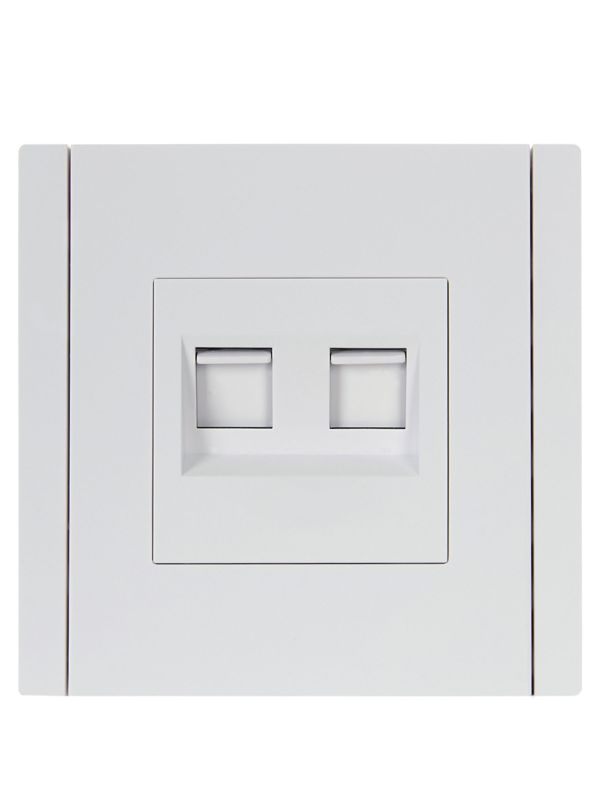 Розетка компьютерная 2-м RJ45 кат.6 FORTE&PIANO FP234 бел. IEK FP-K20-2-K01