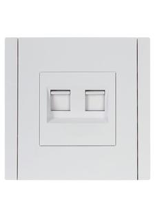 Розетка компьютерная 2-м RJ45 кат.6 FORTE&PIANO FP234 бел. IEK FP-K20-2-K01