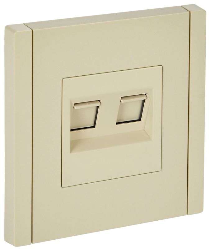 Розетка компьютерная 2-м RJ45 кат.6 FORTE&PIANO FP434 ваниль IEK FP-K20-2-K10
