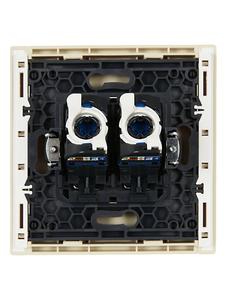 Розетка компьютерная 2-м RJ45 кат.6 FORTE&PIANO FP434 ваниль IEK FP-K20-2-K10