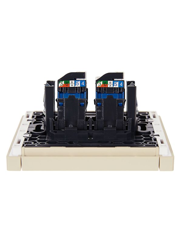 Розетка компьютерная 2-м RJ45 кат.6 FORTE&PIANO FP434 ваниль IEK FP-K20-2-K10