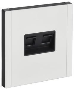 Розетка компьютерная 2-м FORTE&PIANO FP234M RJ45 кат.6 бел. IEK FP-K20-2-M-K01