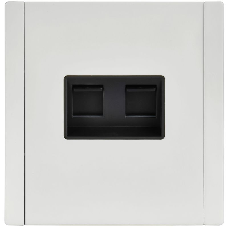 Розетка компьютерная 2-м FORTE&PIANO FP234M RJ45 кат.6 бел. IEK FP-K20-2-M-K01
