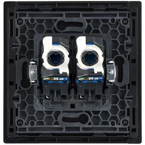 Розетка компьютерная 2-м FORTE&PIANO FP234M RJ45 кат.6 бел. IEK FP-K20-2-M-K01