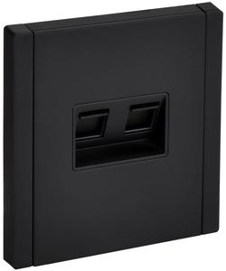 Розетка компьютерная 2-м FORTE&PIANO FP134M RJ45 кат.6 черн. IEK FP-K20-2-M-K02