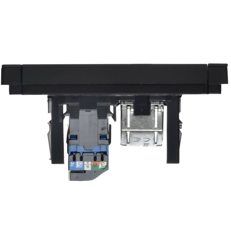 Розетка компьютерная 2-м FORTE&PIANO FP134M RJ45 кат.6 черн. IEK FP-K20-2-M-K02