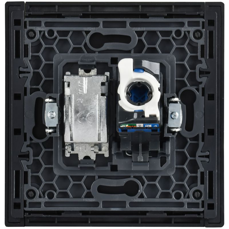 Розетка компьютерная 2-м FORTE&PIANO FP134M RJ45 кат.6 черн. IEK FP-K20-2-M-K02