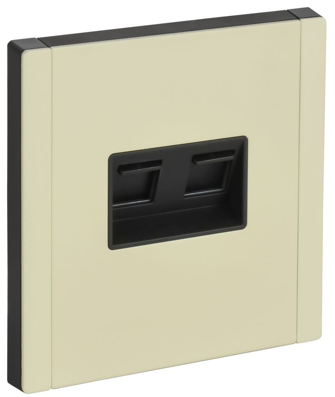 Розетка компьютерная 2-м СП FORTE&PIANO FP834M RJ45 кат.6 IP20 сл. кость IEK FP-K20-2-M-K41