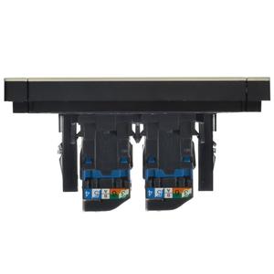 Розетка компьютерная 2-м СП FORTE&PIANO FP834M RJ45 кат.6 IP20 сл. кость IEK FP-K20-2-M-K41