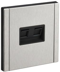 Розетка компьютерная 2-м СП FORTE&PIANO FP734M RJ45 кат.6 IP20 никель IEK FP-K20-2-M-K50