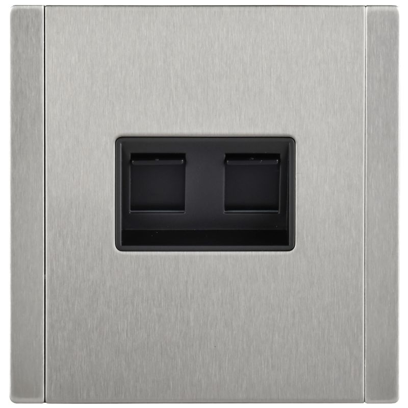 Розетка компьютерная 2-м СП FORTE&PIANO FP734M RJ45 кат.6 IP20 никель IEK FP-K20-2-M-K50