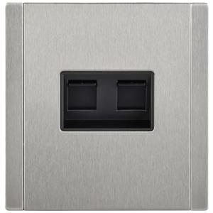 Розетка компьютерная 2-м СП FORTE&PIANO FP734M RJ45 кат.6 IP20 никель IEK FP-K20-2-M-K50