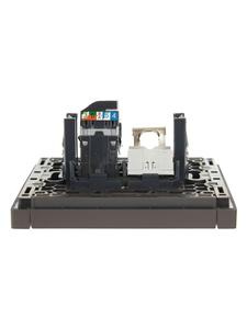 Розетка 2-м RJ11+RJ45 кат.5E FORTE&PIANO FP335 сер. IEK FP-KT20-O-1-K03