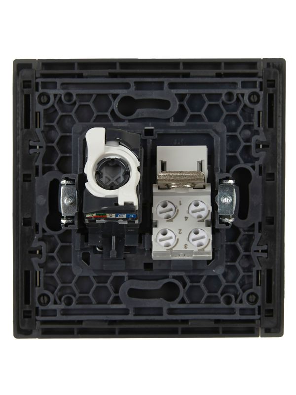 Розетка 2-м RJ11+RJ45 кат.5E FORTE&PIANO FP335 сер. IEK FP-KT20-O-1-K03