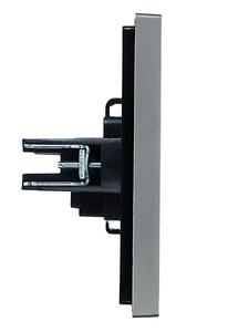 Розетка 1-м СП FORTE&PIANO FP518 10А без заземл. без защ. шторок винт. крепл. сталь IEK FP-R10-10-K46