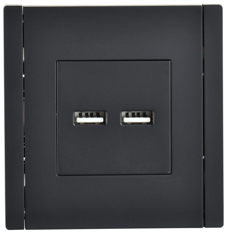 Розетка USB A+A 3.1А FORTE&PIANO FP149 черн. IEK FP-U21-D31-K02