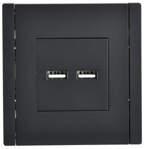 Розетка USB A+A 3.1А FORTE&PIANO FP149 черн. IEK FP-U21-D31-K02