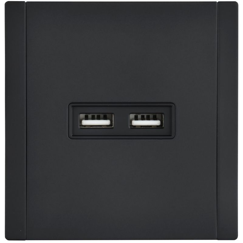 Розетка FORTE&PIANO FP149M USB A+A 3.1А черн. IEK FP-U21-D31-M-K02