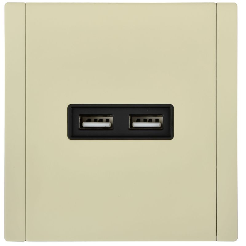 Розетка FORTE&PIANO FP849M USB A+A 3.1А сл. кость IEK FP-U21-D31-M-K41