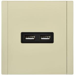 Розетка FORTE&PIANO FP849M USB A+A 3.1А сл. кость IEK FP-U21-D31-M-K41