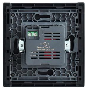 Розетка USB A+C сталь FORTE&PIANO 18Вт FP551 IEK FP-U22-018-K46