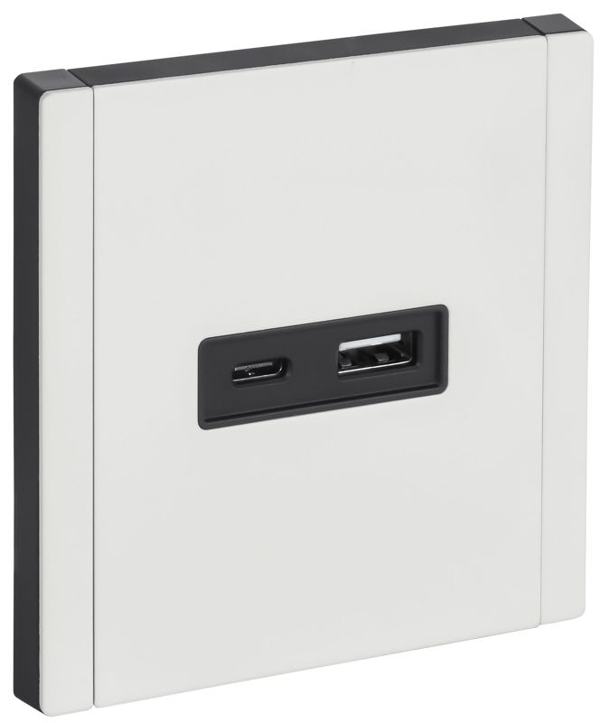 Розетка FORTE&PIANO FP251M USB A+C 18Вт бел. IEK FP-U22-018-M-K01