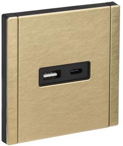 Розетка FORTE&PIANO FP651M USB A+C 18Вт шампань IEK FP-U22-018-M-K37