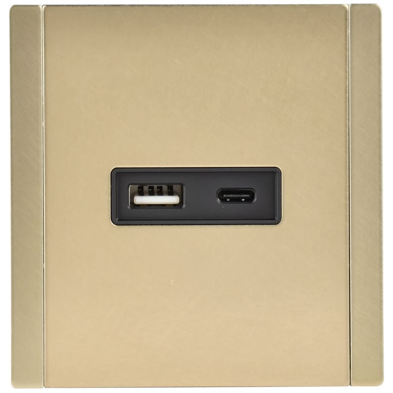Розетка FORTE&PIANO FP651M USB A+C 18Вт шампань IEK FP-U22-018-M-K37