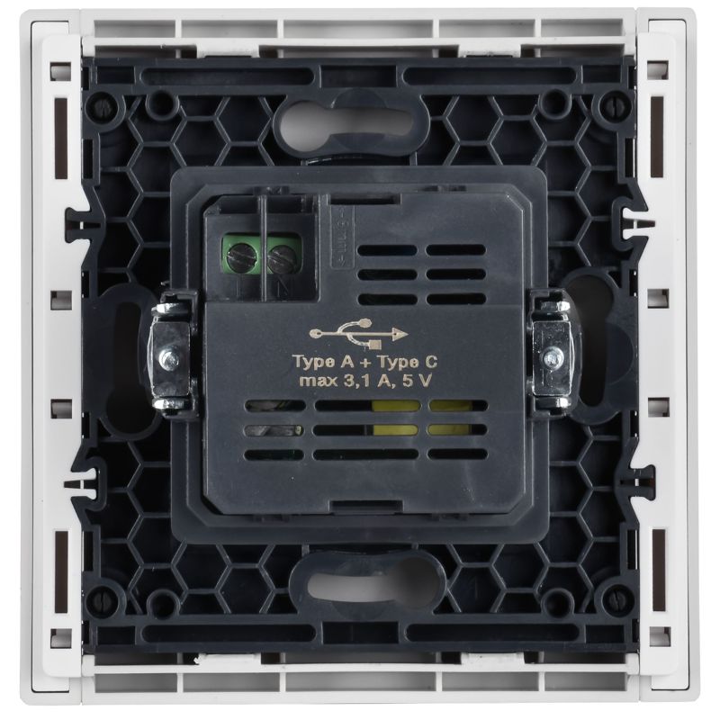 Розетка USB A+C 3.1А FORTE&PIANO FP250 бел. IEK FP-U22-D31-K01
