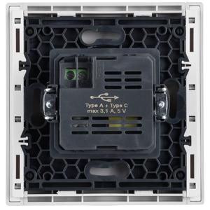 Розетка USB A+C 3.1А FORTE&PIANO FP250 бел. IEK FP-U22-D31-K01