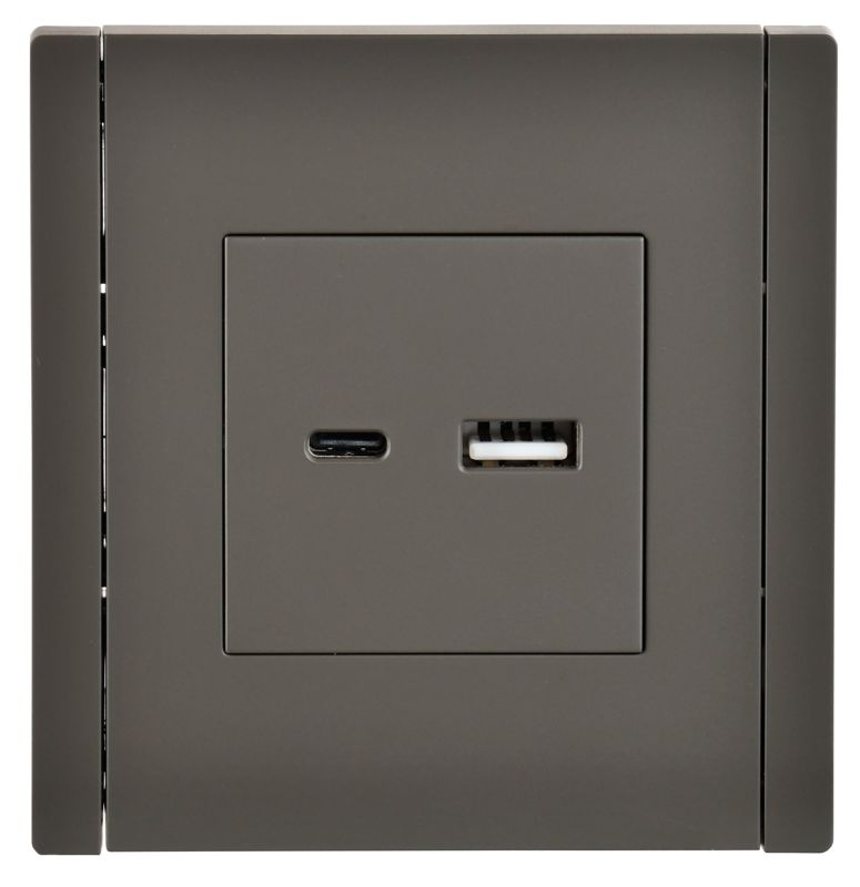 Розетка USB A+C 3.1А FORTE&PIANO FP350 сер. IEK FP-U22-D31-K03