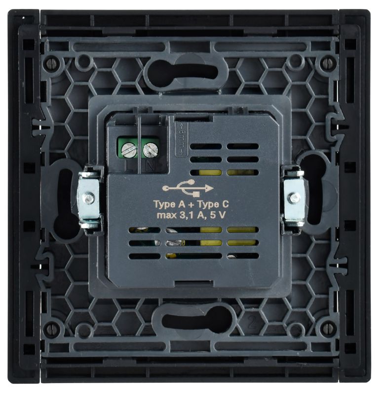 Розетка USB A+C 3.1А FORTE&PIANO FP350 сер. IEK FP-U22-D31-K03