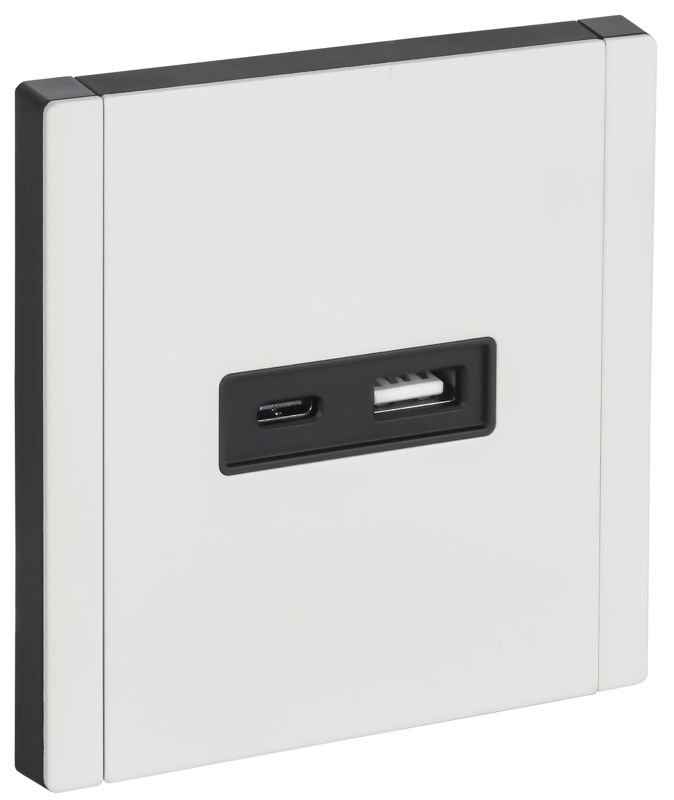 Розетка FORTE&PIANO FP250M USB A+C 3.1А бел. IEK FP-U22-D31-M-K01