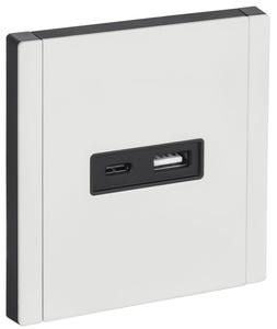 Розетка FORTE&PIANO FP250M USB A+C 3.1А бел. IEK FP-U22-D31-M-K01