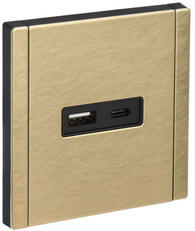 Розетка FORTE&PIANO FP650M USB A+C 3.1А шампань IEK FP-U22-D31-M-K37