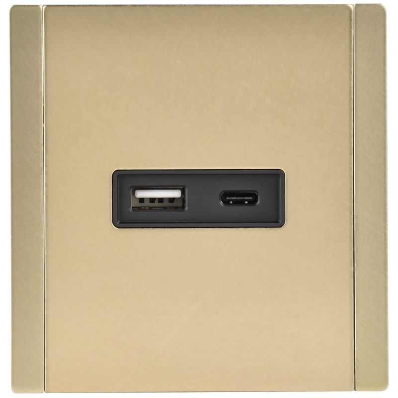 Розетка FORTE&PIANO FP650M USB A+C 3.1А шампань IEK FP-U22-D31-M-K37