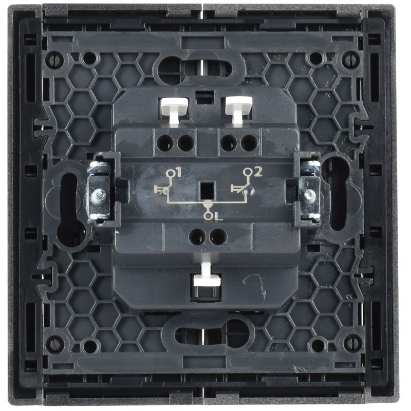 Выключатель жалюзи СП FORTE&PIANO 10А FP511 сталь IEK FP-V15-0-10-1-K46