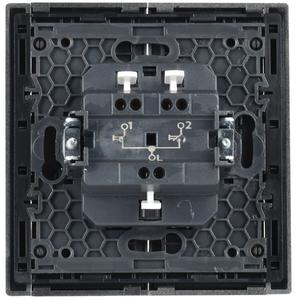 Выключатель жалюзи СП FORTE&PIANO 10А FP511 сталь IEK FP-V15-0-10-1-K46