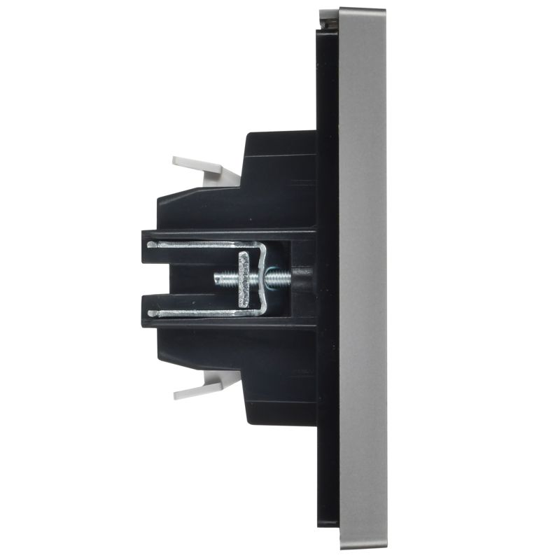 Выключатель жалюзи СП FORTE&PIANO 10А FP511 сталь IEK FP-V15-0-10-1-K46