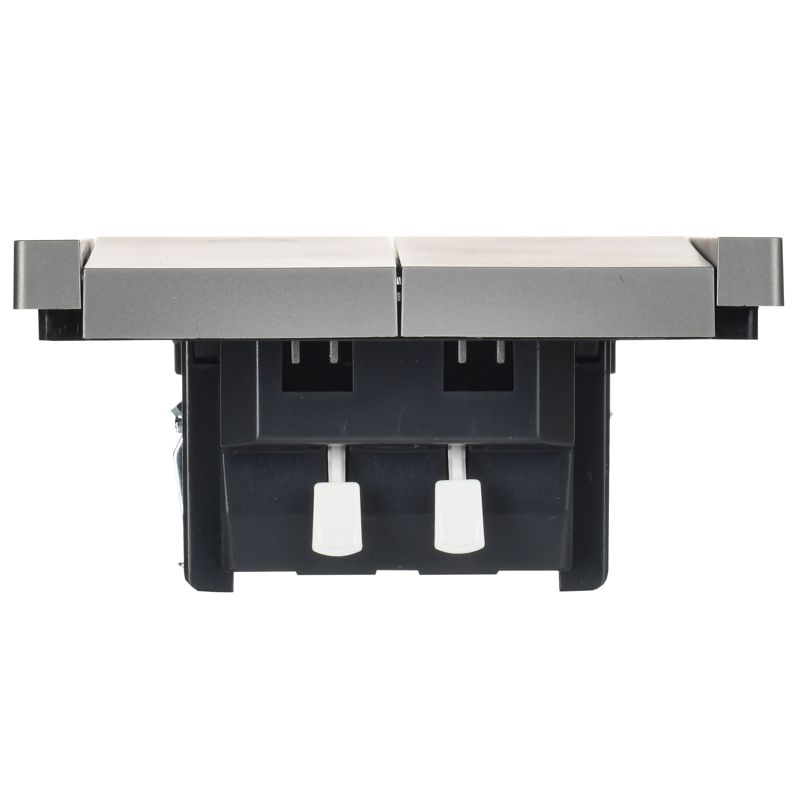 Выключатель жалюзи СП FORTE&PIANO 10А FP511 сталь IEK FP-V15-0-10-1-K46